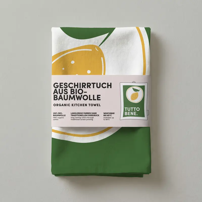 3 - Geschirrtuch Bio Baumwolle - Tutto Bene Zitrone - Nr. 3