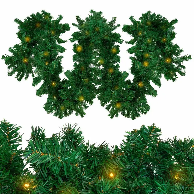 3 m lange, warme LED-Weihnachtsgirlande