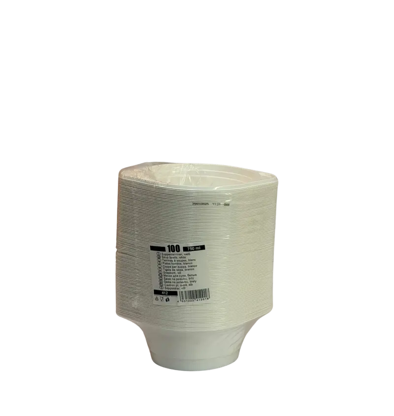 3258-Suppenterrine 750ml Weiss mit Ohren 100Stk.