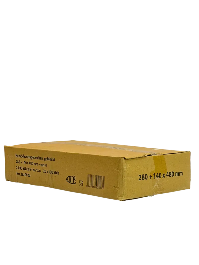 3424-Hemdtragetasche Geblockt 28+14x48cm 2000Stk AK48