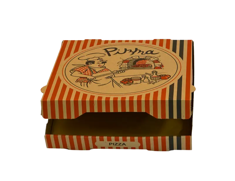 3707-Pizzabox 24x24x4 Braun 100Stk. TOP C26605