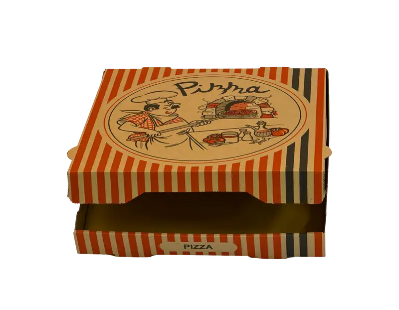 3708-Pizzabox 28x28x4 Braun 100Stk. TOP C25324