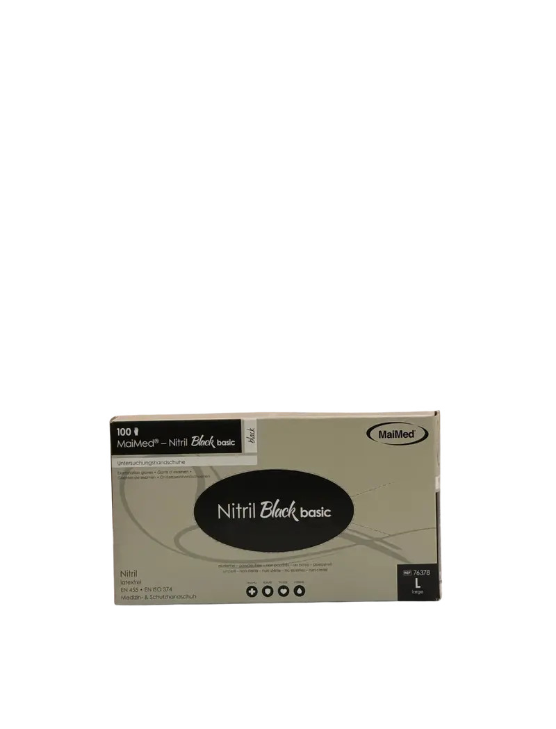 3747-Latex Handschuhe Schwarz Gr.L