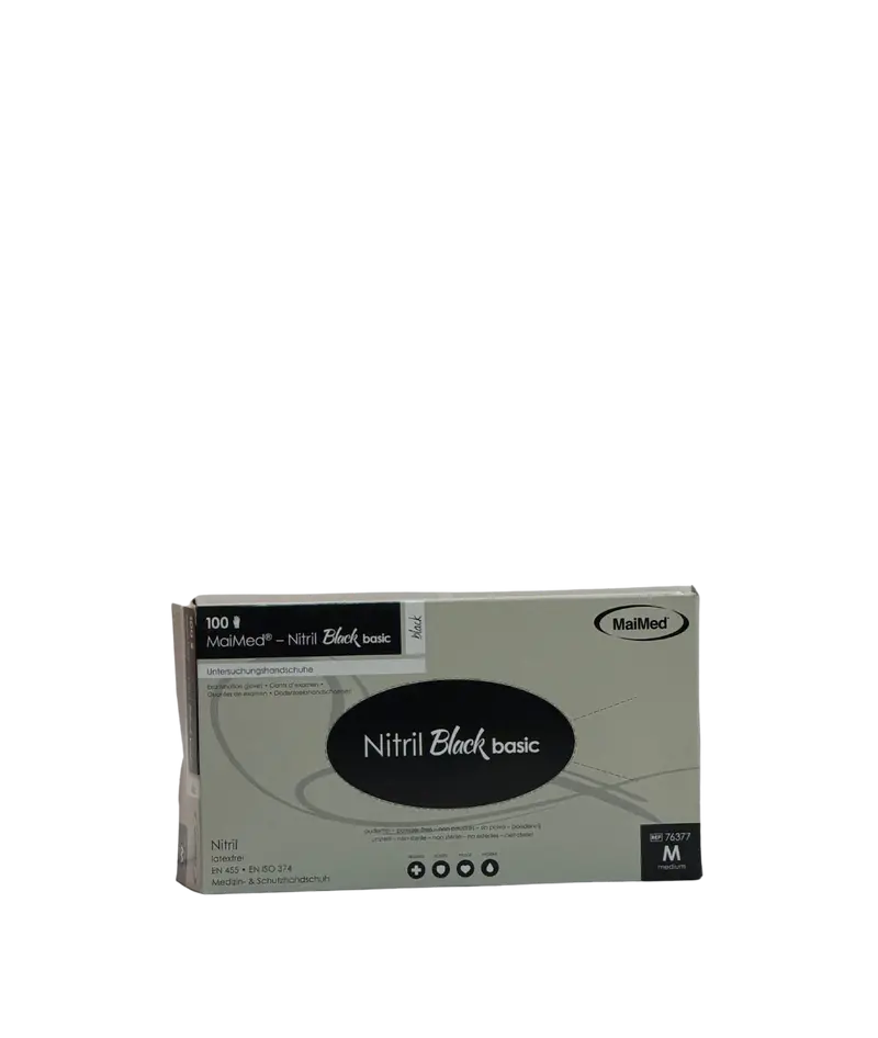 3751-Latex Handschuhe Schwarz Gr.M