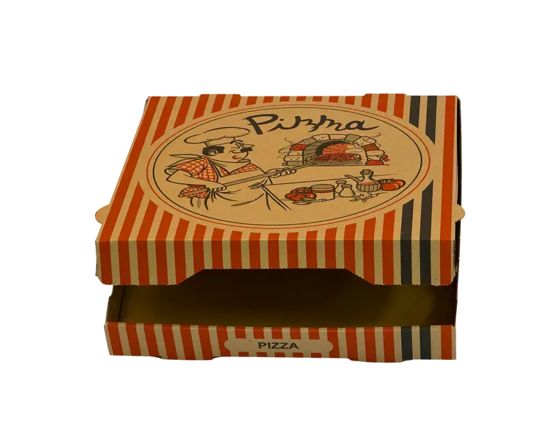3752-Pizzabox 20x20x4 Braun 100Stk. TOP C19957