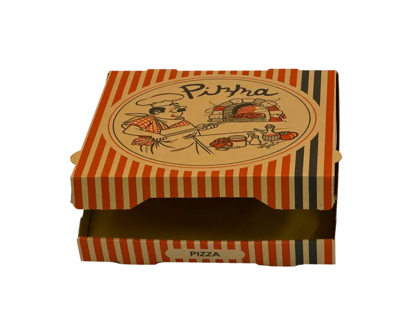 3822-Pizzabox 26x26x4 Braun 100Stk. TOP C 21560