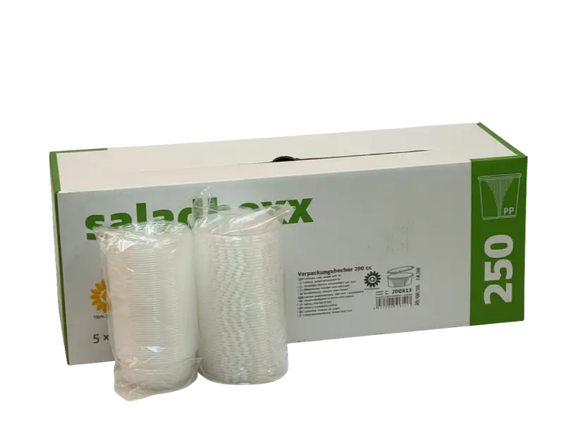 4001-Klarsicht-Becher Rund 200ml + Deckel 5x50Stk.