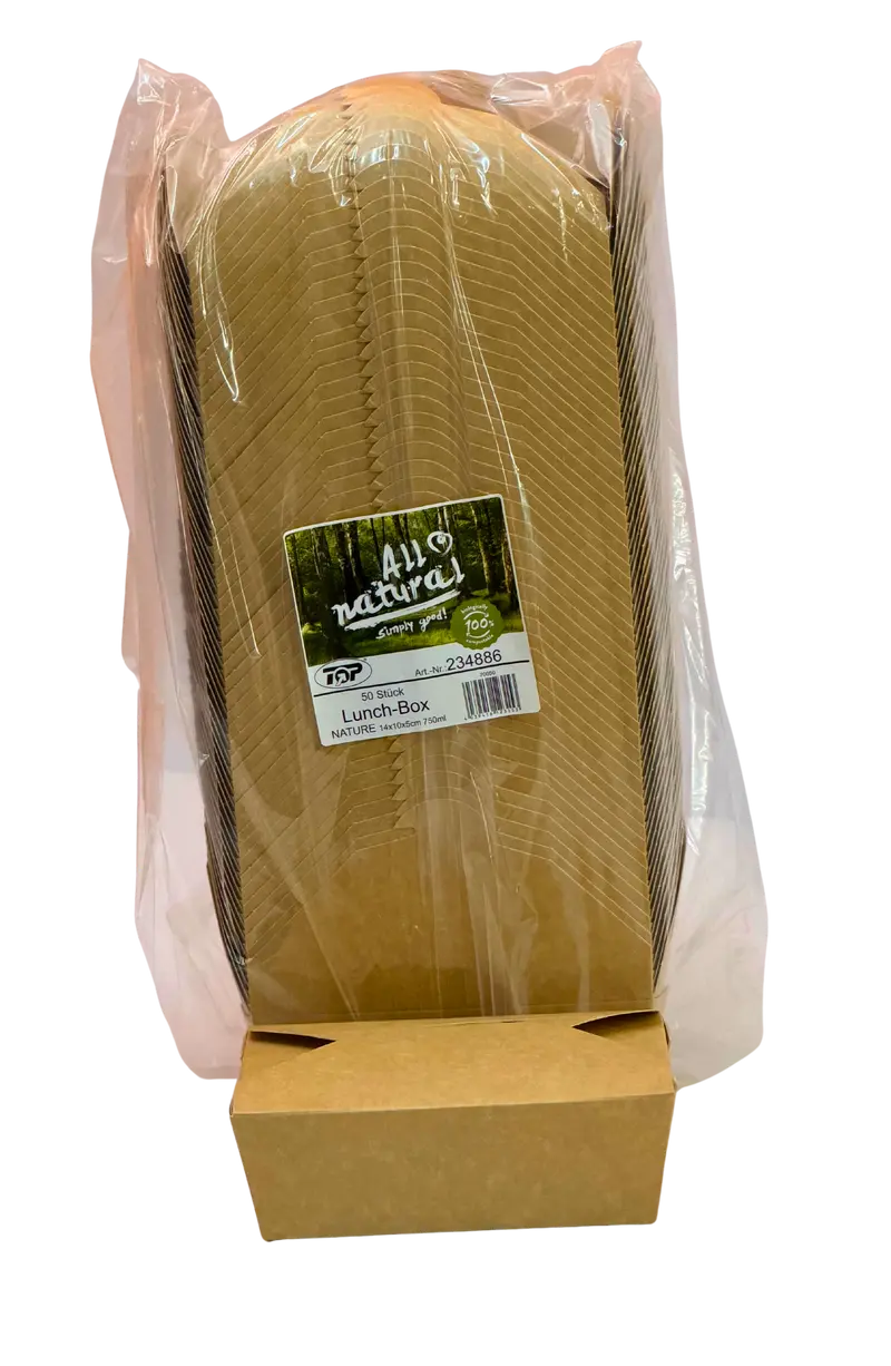 528-LunchBox Braun Natur 50St k. IPF10 14x10x5 234886