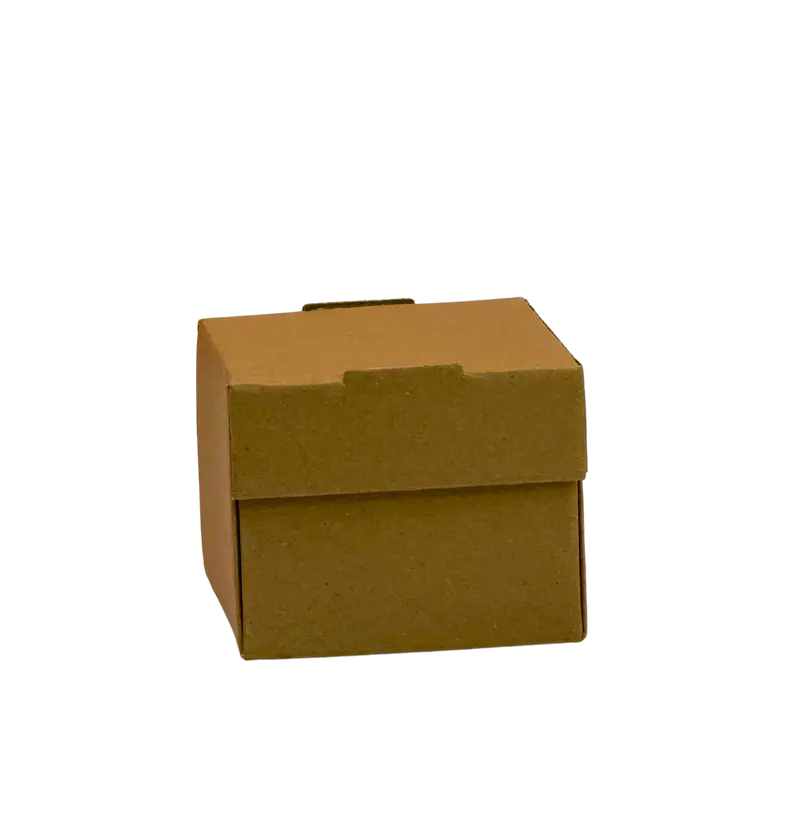 556-Hamburgerbox 12x12x10cm Braun Faltbar 234893