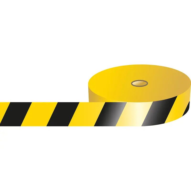 Absperrband, Schwarz/Gelb - 75 mm x 500 m - B-912