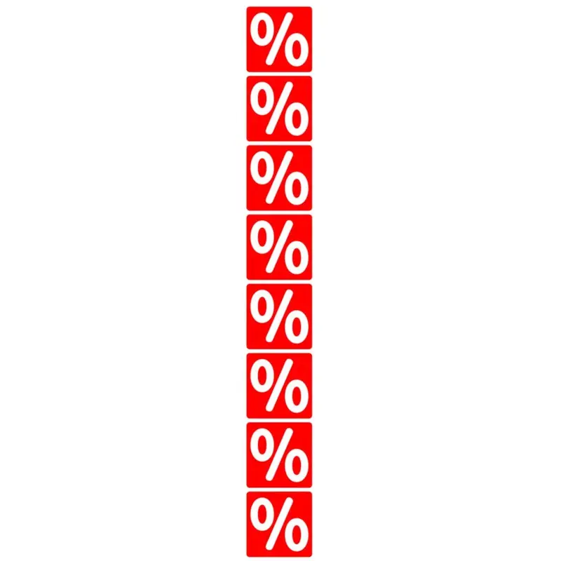 Adhésif % pour vitrine — 13 x 99 cm, horizontal ou vertical