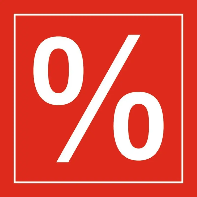 Adhésif vitrine % rouge translucide 33 x 33 cm