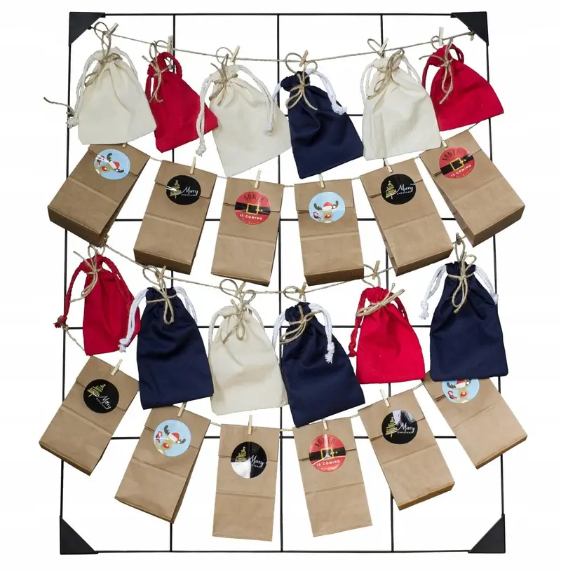 Adventskalender TÜTEN + BEUTEL + AUFKLEBER