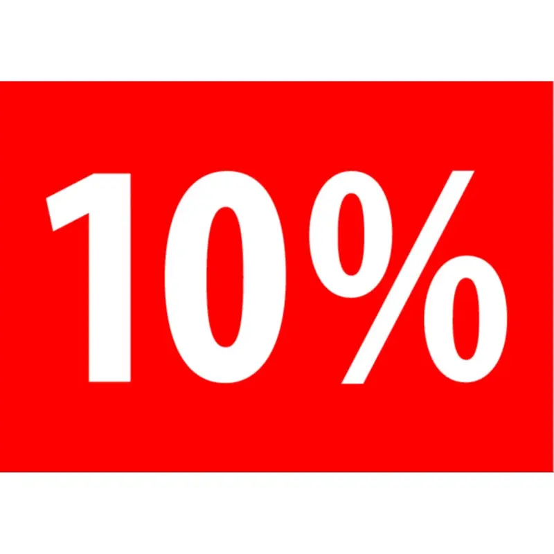Affiche carton A4 impression % — soldes et promotions
