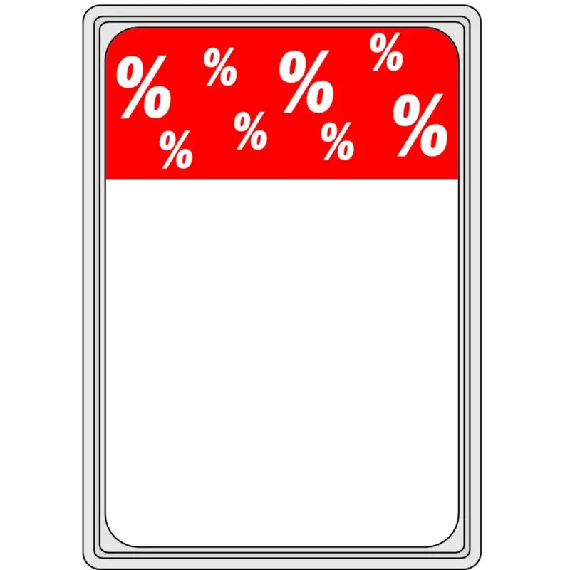Affiche carton soldes « % » avec espace d'écriture – A4