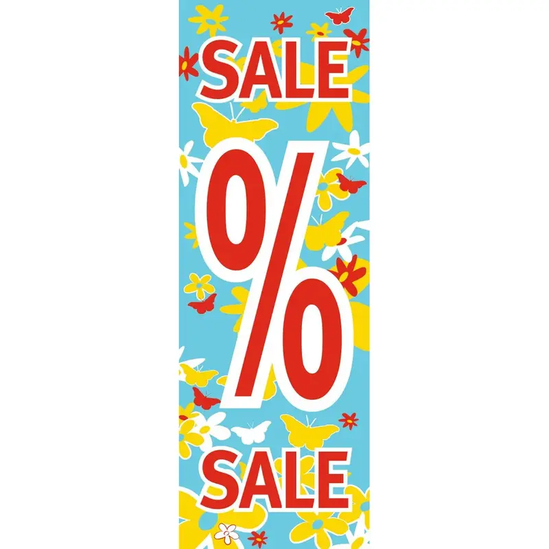 Affiche soldes d'été "SALE" – Format A1 ou 48x138 cm