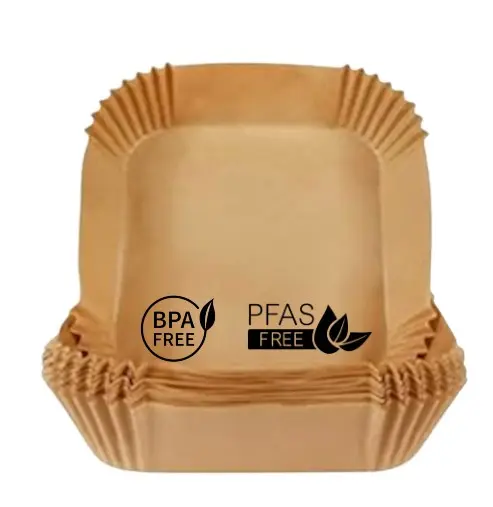 Air Fryer paper, 16cm, square, family pack, 200pcs, BPA free, PFAS free, Unbleached