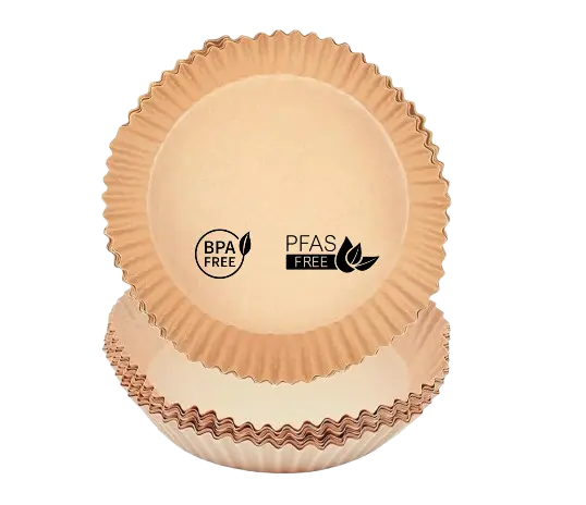 Air Fryer paper, 23cm, round, family pack, 125pcs, BPA free, PFAS free, Unbleached
