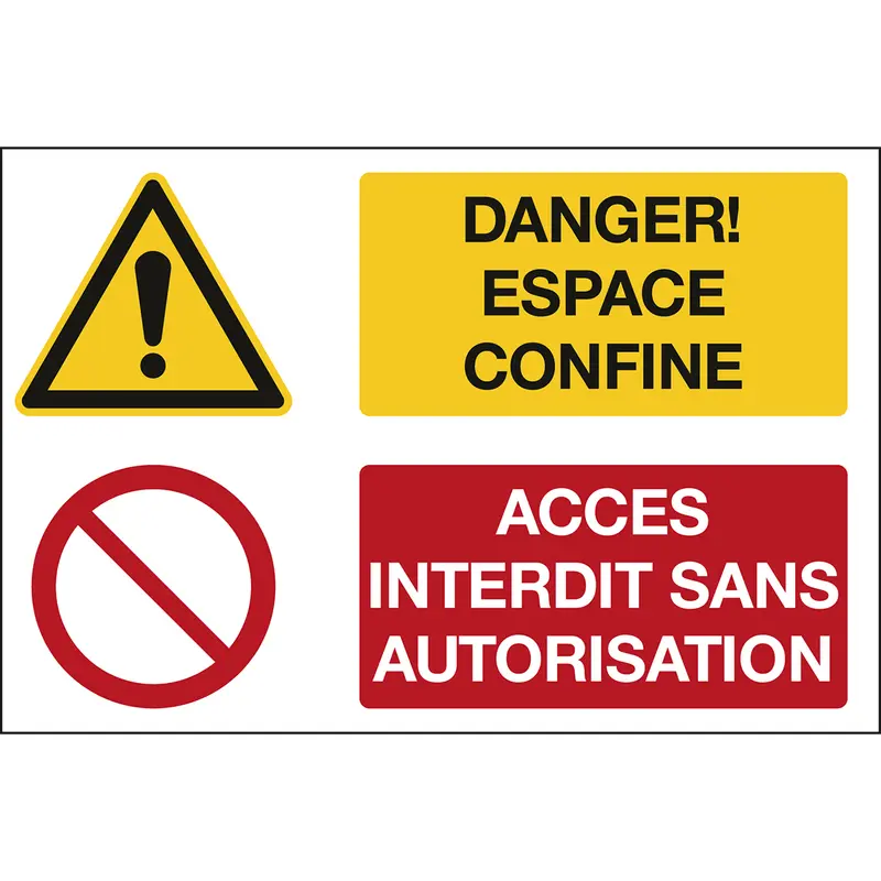 Allgemeines Warnschild und allgemeines Verbotsschild - ISO 7010