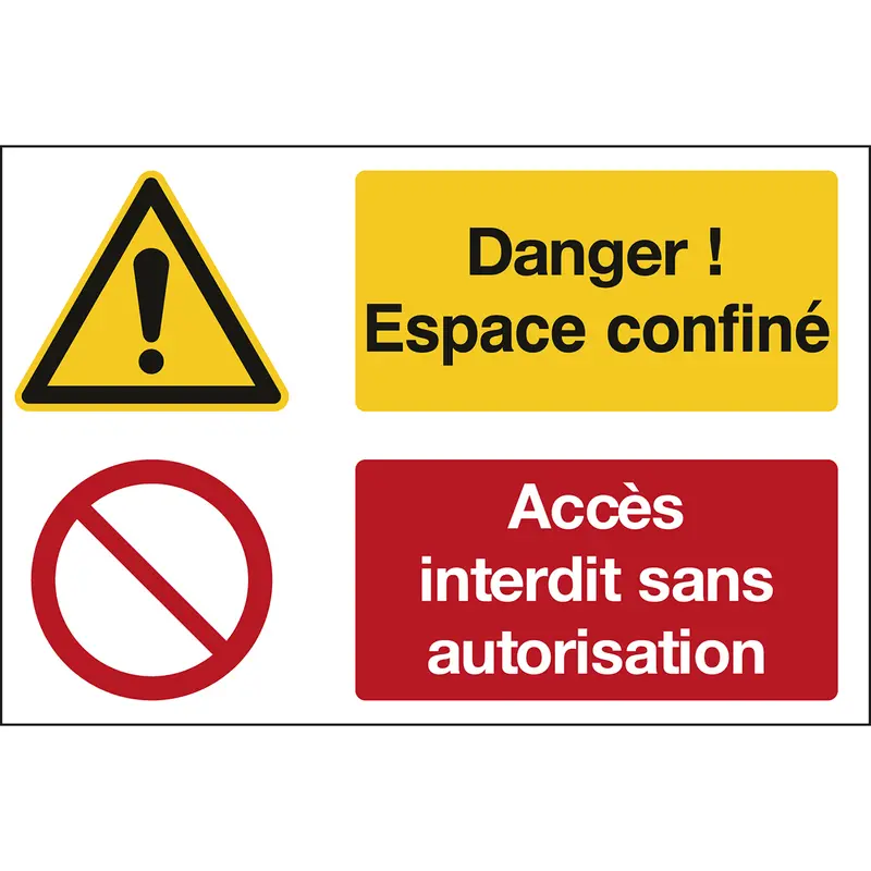 Allgemeines Warnschild und allgemeines Verbotsschild - ISO 7010