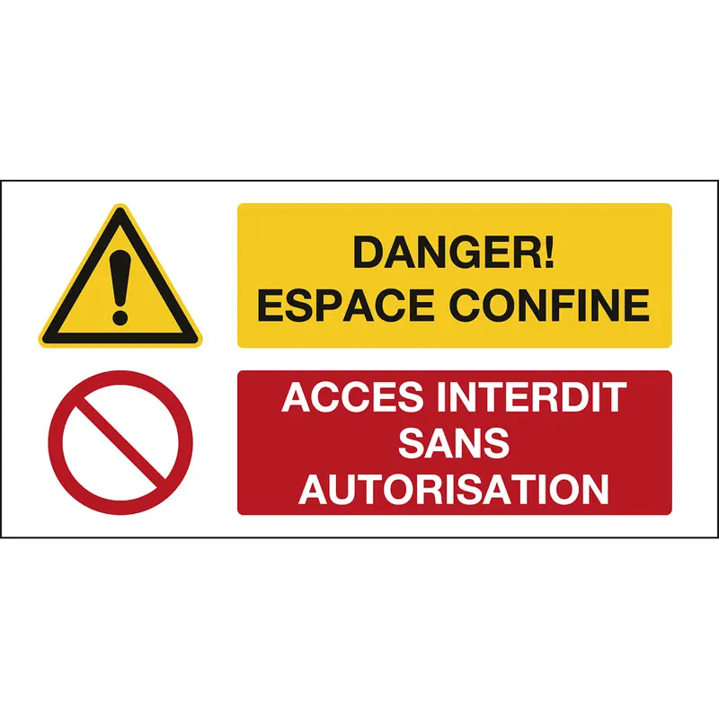 Allgemeines Warnschild und allgemeines Verbotsschild - ISO 7010