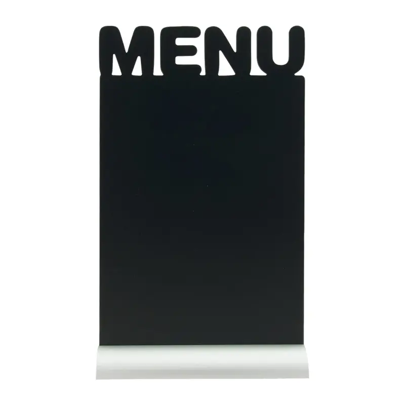 Ardoise Menu silhouette sur socle aluminium 35 x 21 cm