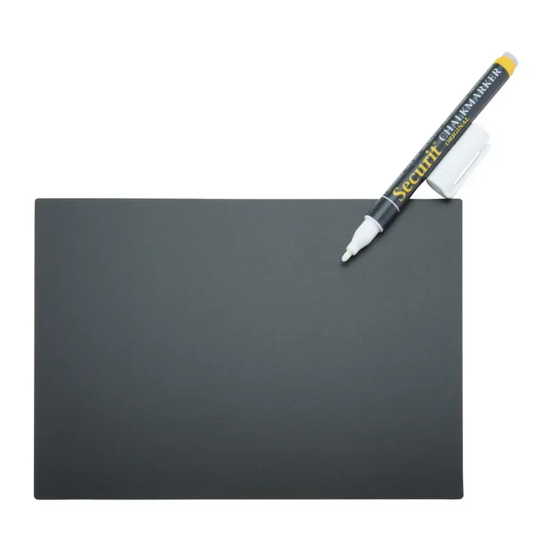 Ardoises effaçables A5 noires – lot de 10 avec accessoires
