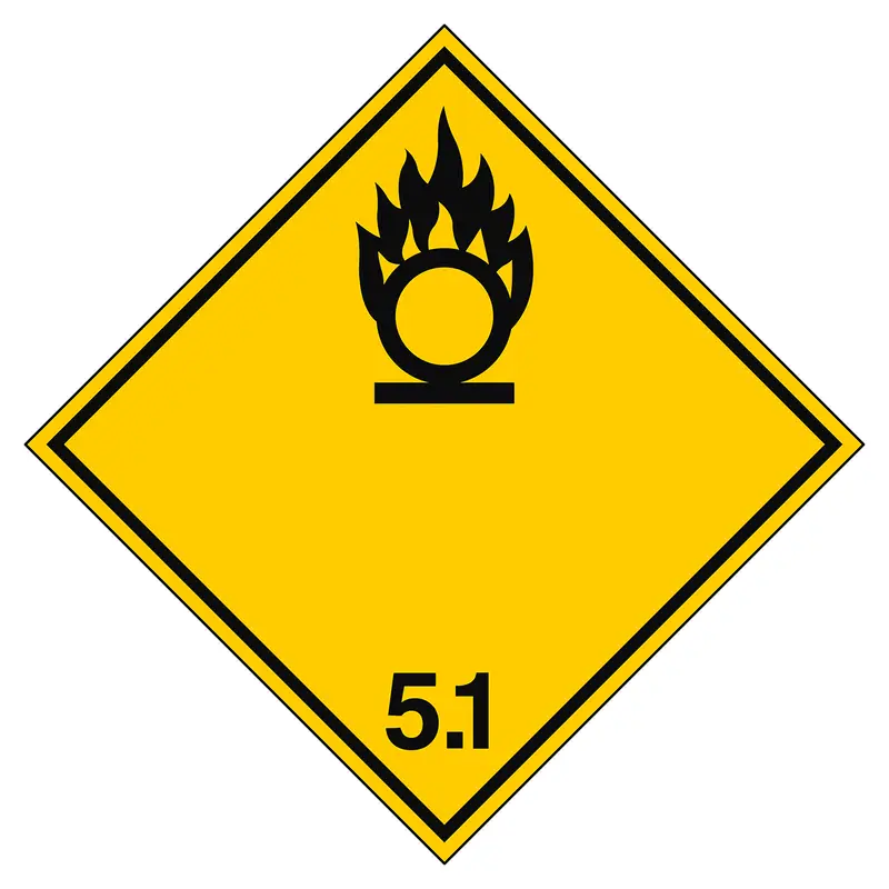 Aufkleber für den Transport gefährlicher Güter - Entzündend (oxidierend) wirkende Stoffe