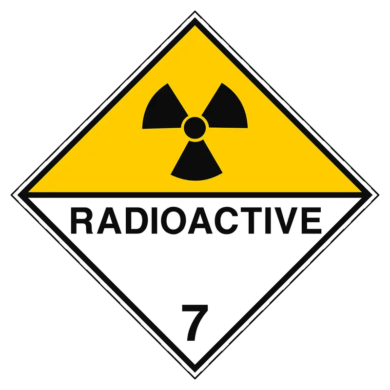 Aufkleber für den Transport gefährlicher Güter - Radioactive Stoffe