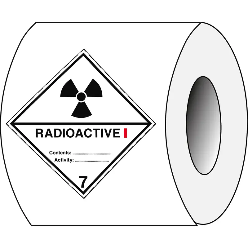 Aufkleber für den Transport gefährlicher Güter - Radioactive Stoffe 7A I