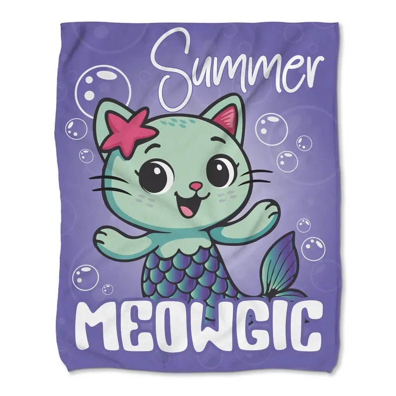 Baby Handtuch aus Mikrofaser Summer Meowgic 60x75 cm