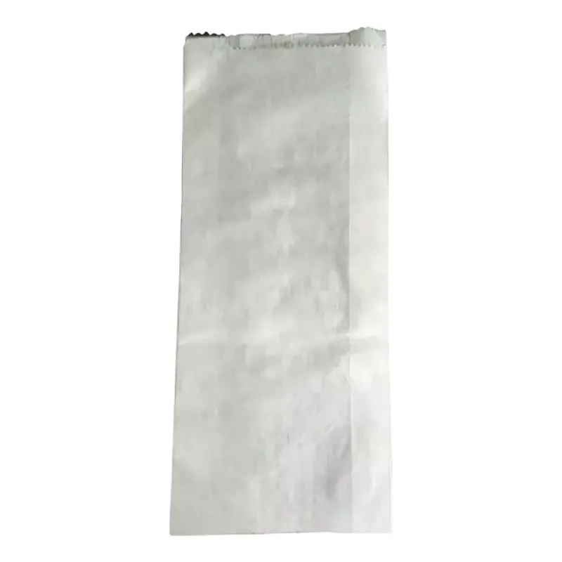 Bäckerfaltenbeutel, Papiermix (recycelt), gefädelt, weiß