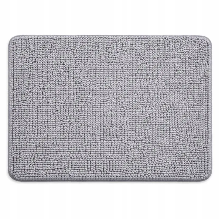 Badezimmermatte Mikrofaser Grau 50x80 cm