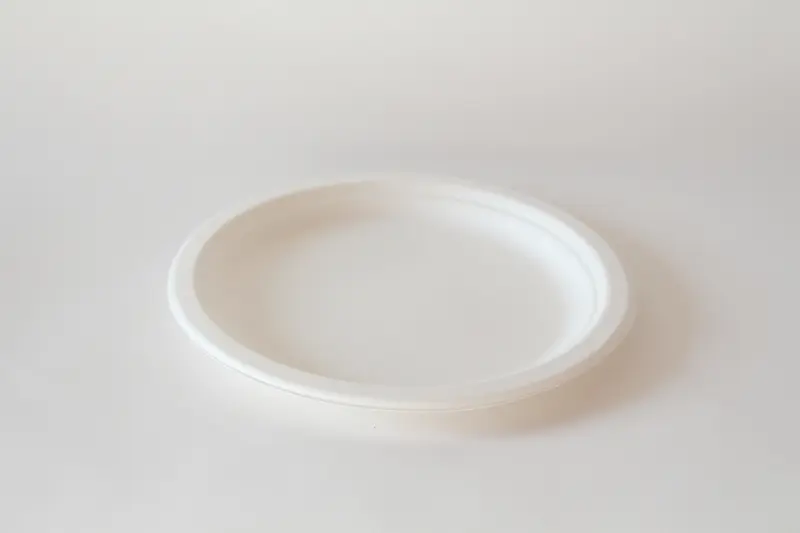 Bagasse Teller rund – Ø26cm, Weiß, 500 Stk.