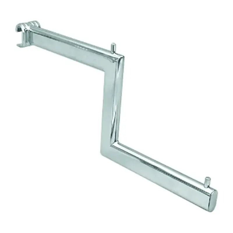 Barre à marche chromée pour tube ovale 30×15 mm – 38 cm