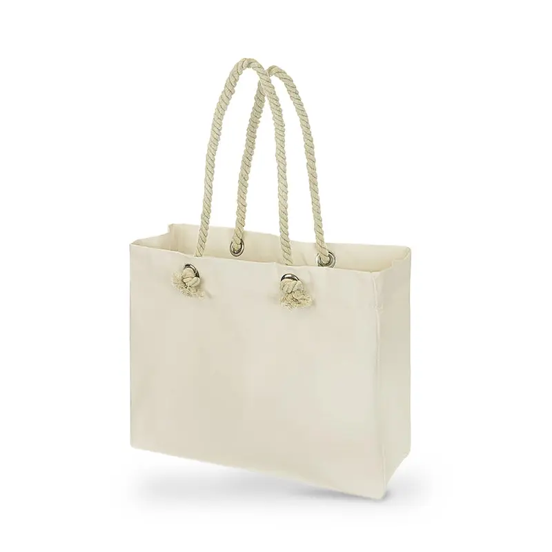 Baumwolltasche 42 x 14 x 14 x 38 cm, 220 g/m², natur, Strandtasche