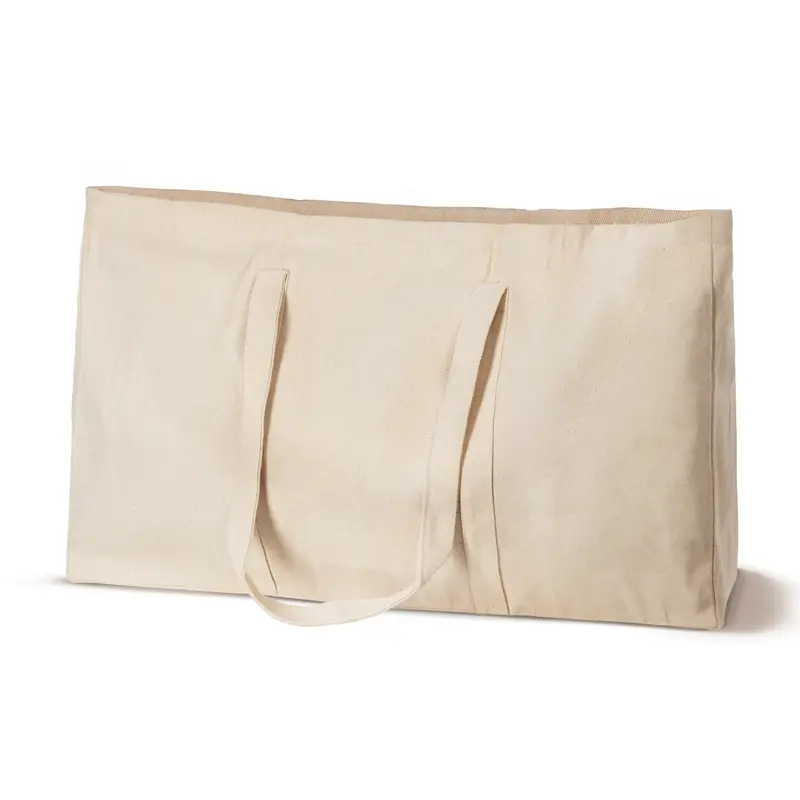 Baumwolltasche 60 x 10 x 10 x 37 cm, 320 g/m², natur, mit Innentasche