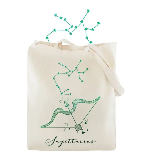 Baumwolltasche Natur Sternzeichen Schütze 38x42