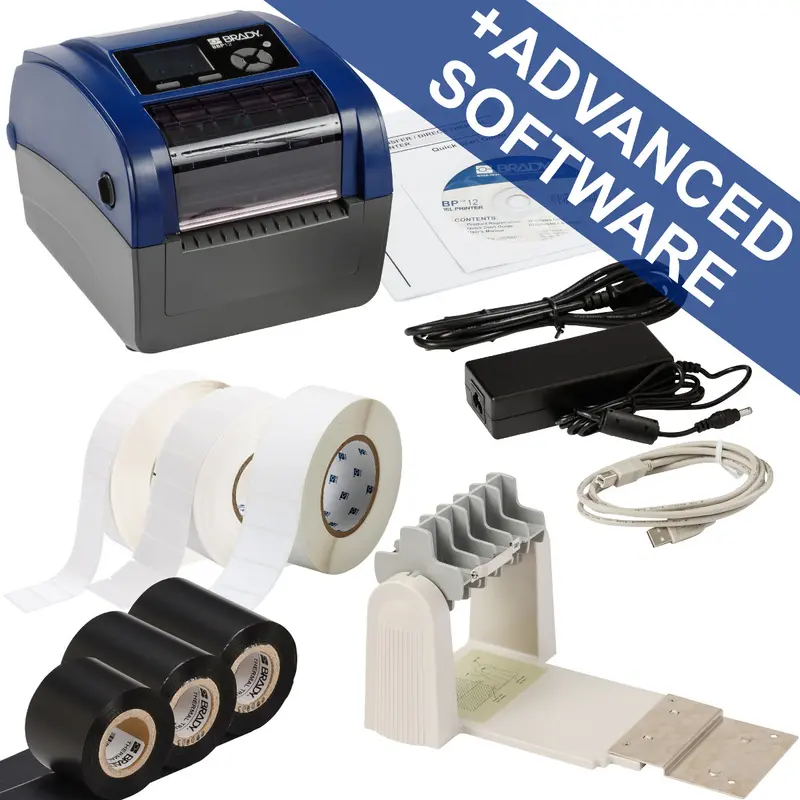 BBP12 Etikettendrucker 300 dpi - Set für Labore - US + Brady Workstation-Suite