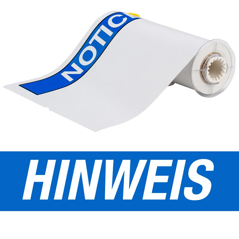 BBP85 Etiketten - Vinyl 254x356 HINWEIS