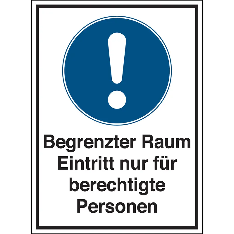 Begrenzte Räume - Begrenzter Raum Eintritt nur für berechtigte Personen