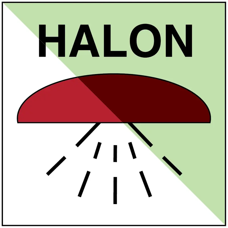 Bereich durch Halon 1301 geschützt - IMO