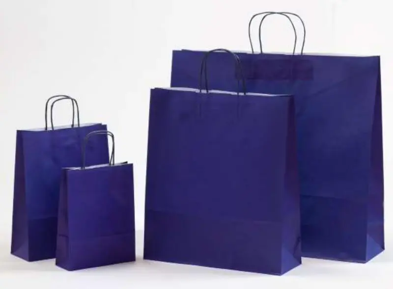 Blaue Papierkordeltaschen Boutique