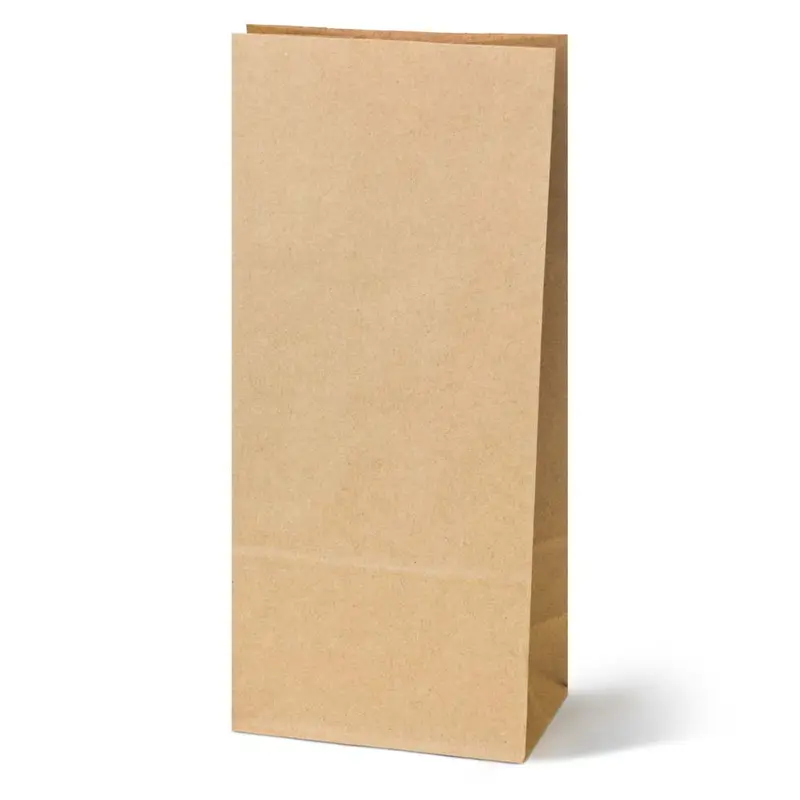 Blockbodenbeutel 12+9,5x32,5 cm, 70 g/m², braun, 100 Stück