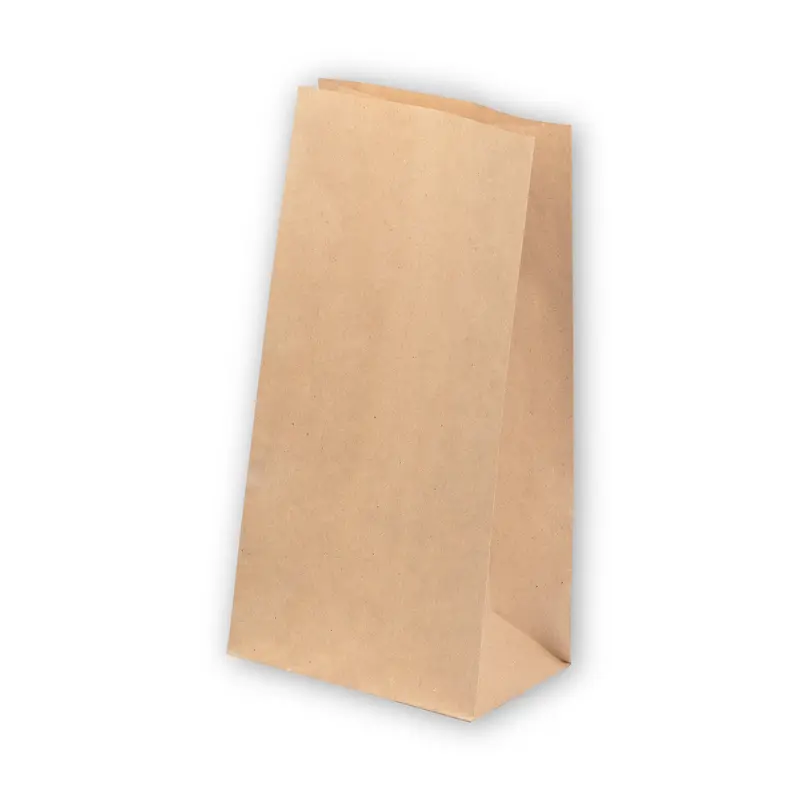 Blockbodenbeutel – 15 + 9 × 28 cm, braun