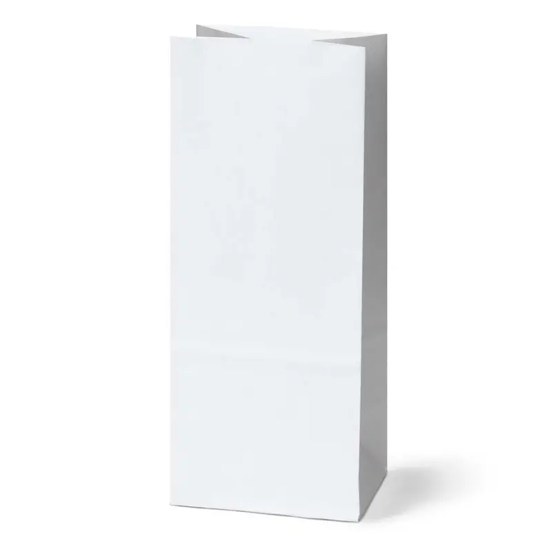 Blockbodenbeutel - Weiß - 80x65x190mm - 1000 Stück