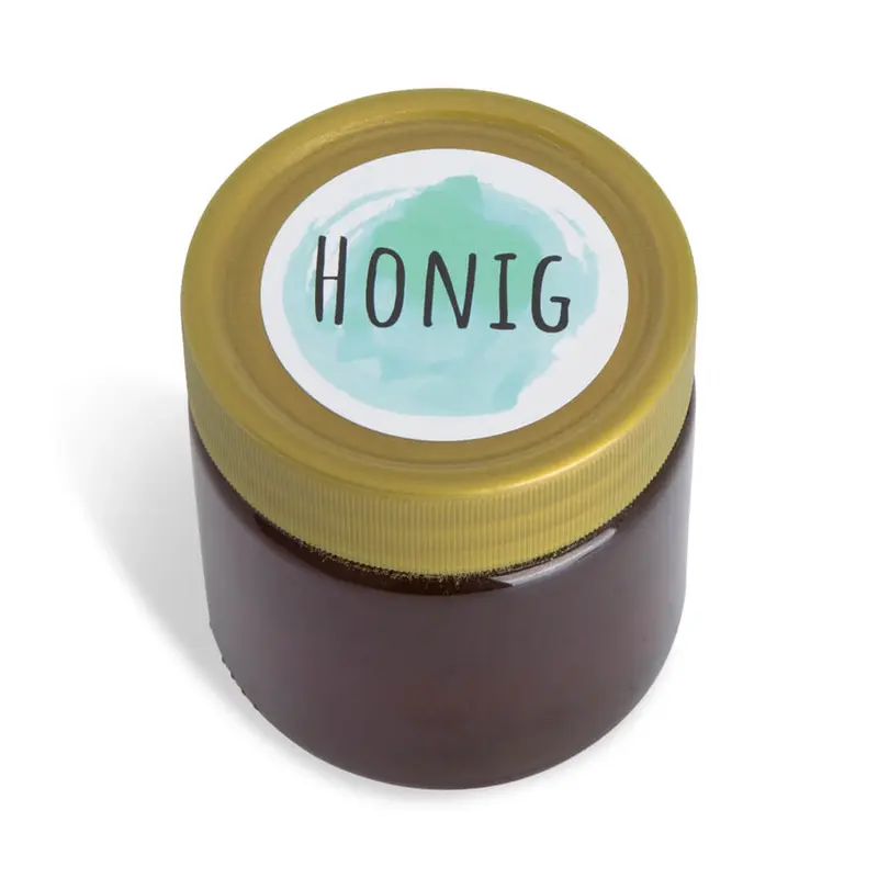 Blumige Birgit – Deckeletikett für 250g Honigglas (Kunststoffdeckel)