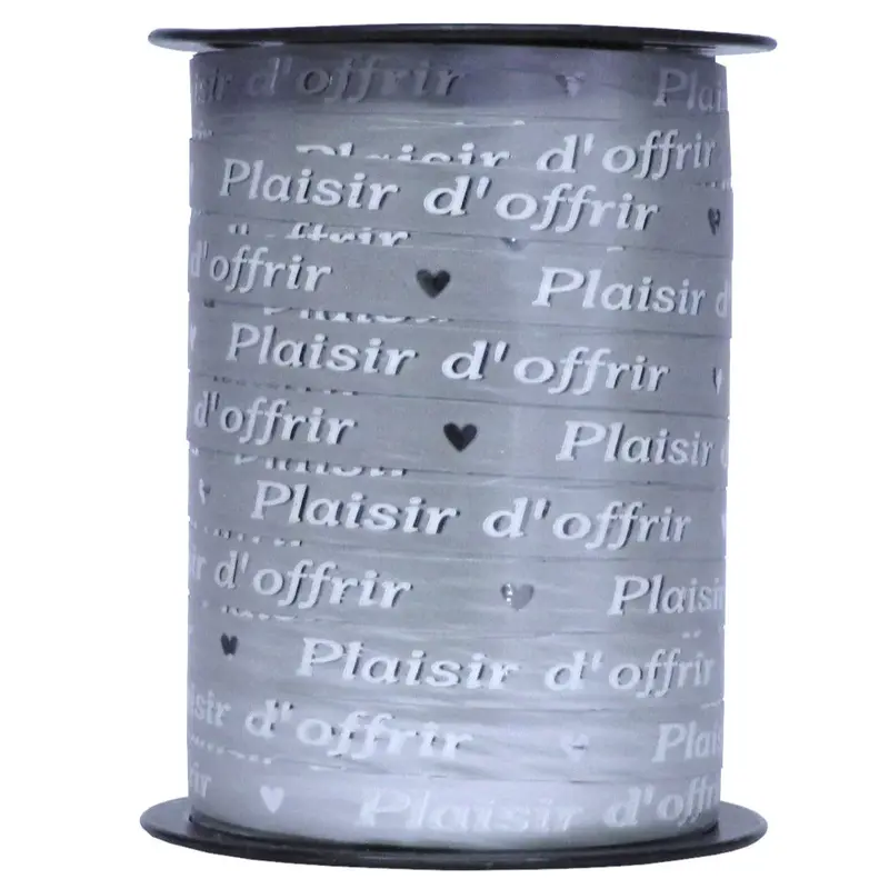 Bolduc imprimé « Plaisir d'offrir » 10 mm x 225 m