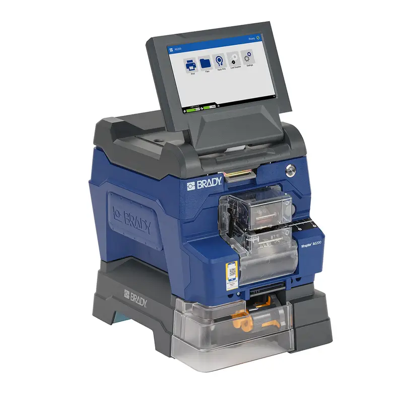 BradyPrinter Wraptor™ A6200 Wickeletiketten-Druckapplikator und Aufwickler-Set WIFI - EMEA