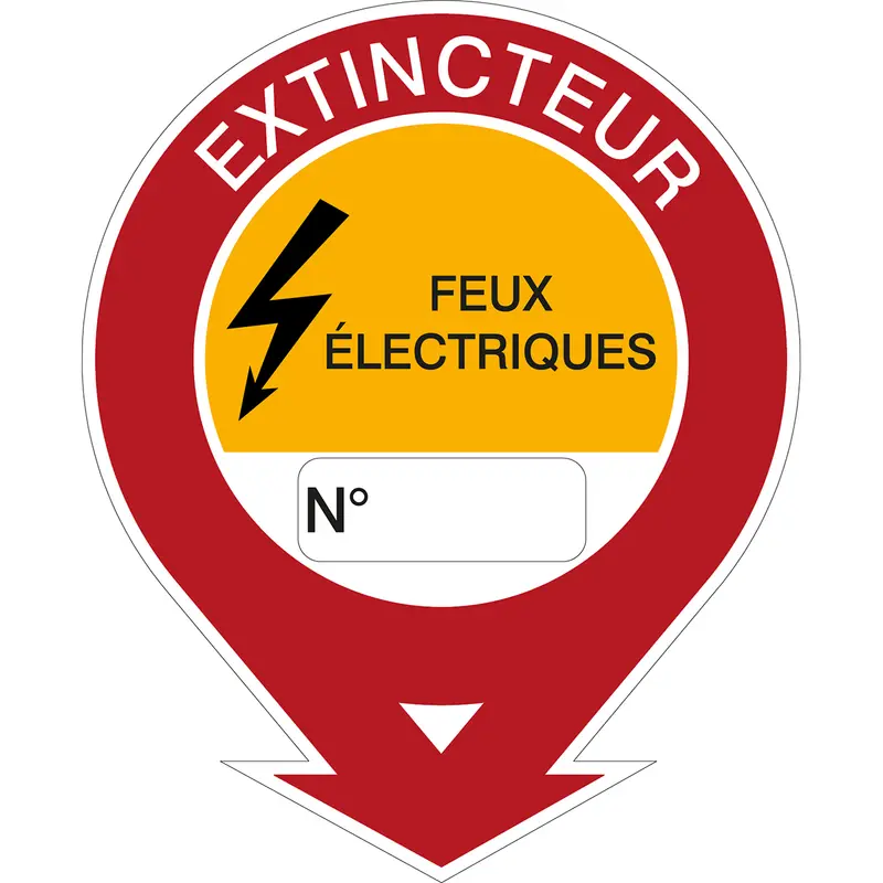 Brandsicherheitspiktogramm - Feuerlöscher elektrisches Feuer